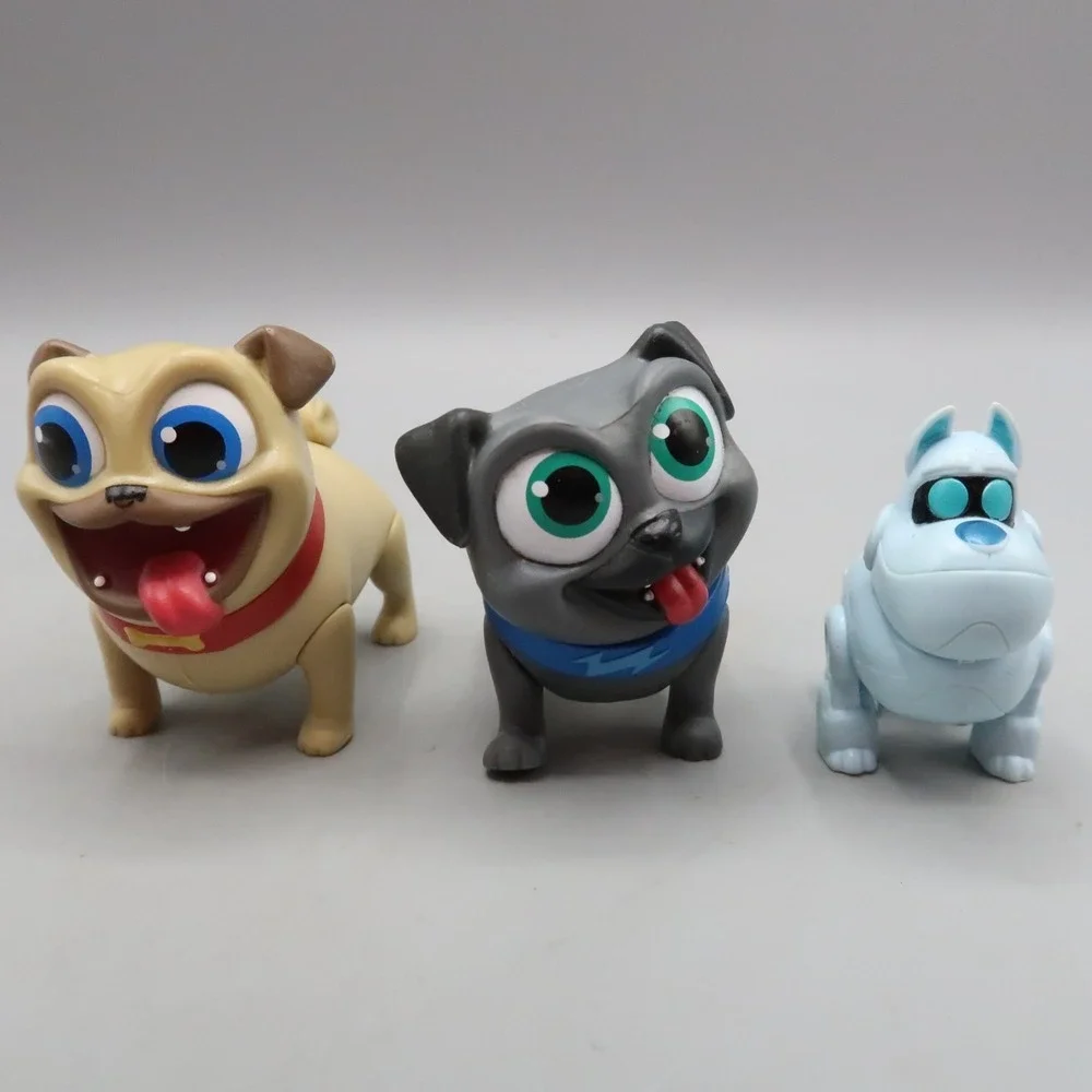 Disney Junior Puppy Dog Pals 3 Figures Bingo Rolly ARF Robot Cartoon Toys